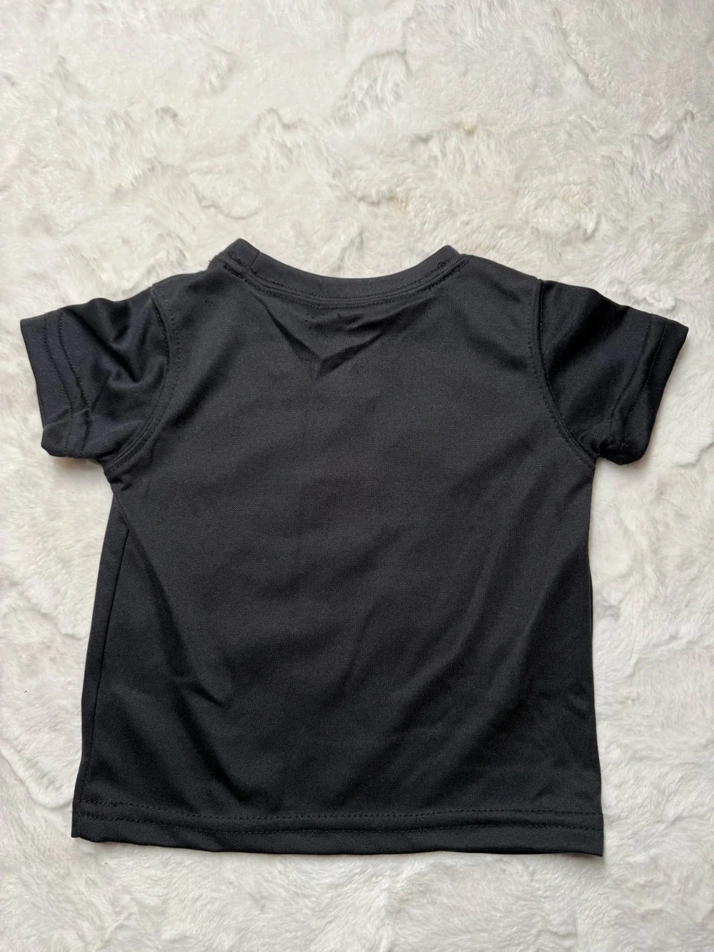 Carter's Black Tee with White Football Graphic